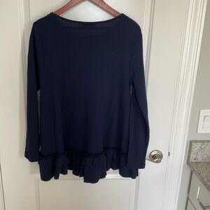 Elegant Navy Blue Women's Top size Large